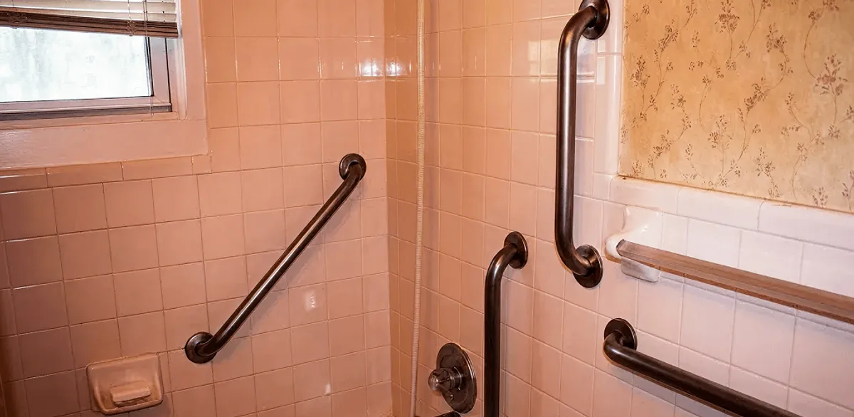 Shower grab bar installation for bathroom safety and accessibility in South Bend, IN
