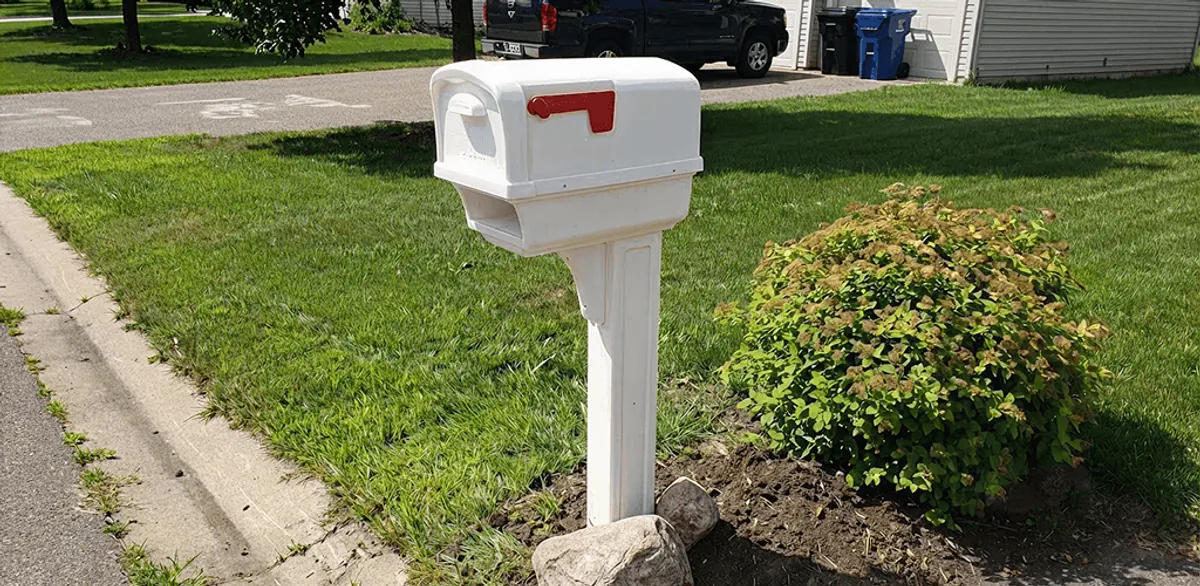 Mailbox installation for a residential curbside mailbox in South Bend, IN
